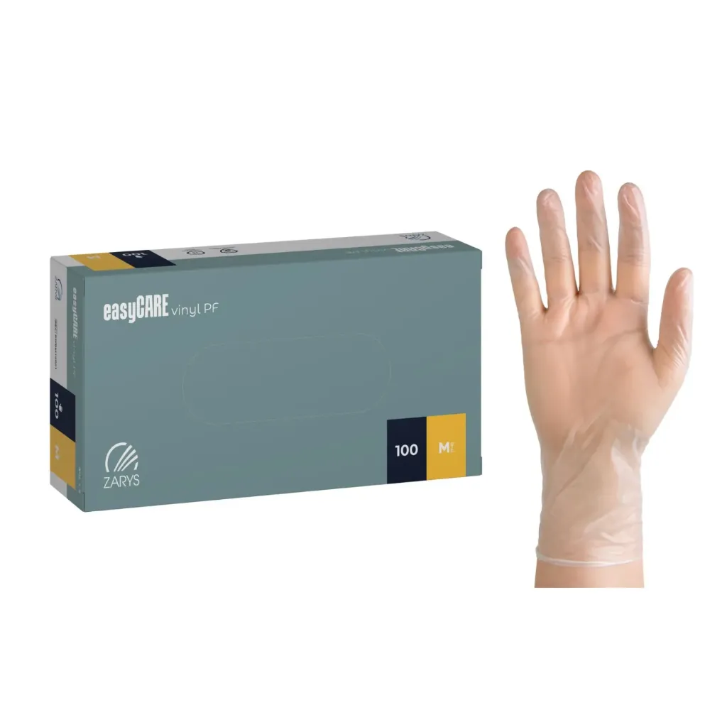 Gants vinyle taille M (boîte de 100)