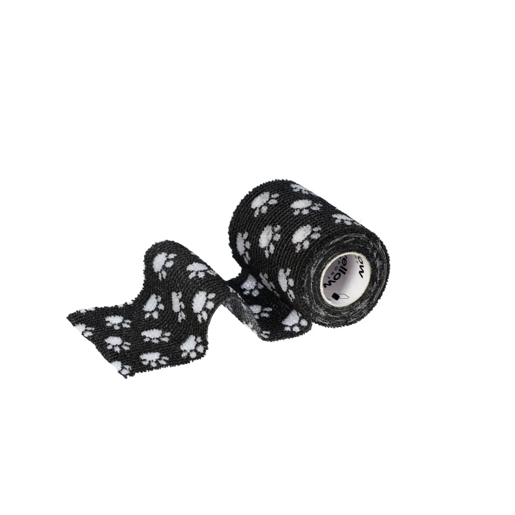 Bande cohésive 7,5 cm x 4,5 m - pattes noires (boîte de 12)