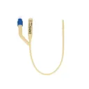 Sonde de Foley latex à deux voies avec valve en plastique CH 18 - ballon 5-10 ml (boîte de 10)